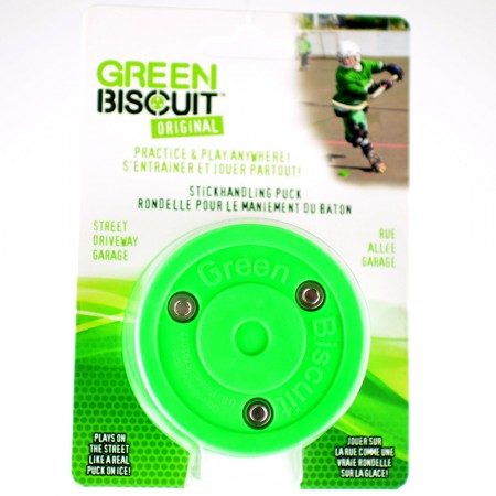 Green Biscuit Original Puck, Street Hockey Puck, Biscuit, Street Puck