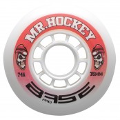 BASE Indoor Wheel Pro "Mr. Hockey" - 74A - 4pc pack, inline skate wheel, white