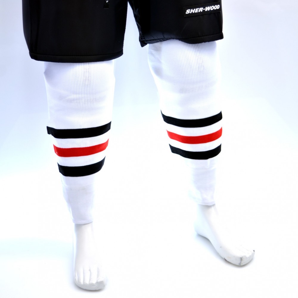 Sher-wood |Sherwood Hockey Socks - Chicago Blackhawks White | 4301  Whi/Red/Blk|